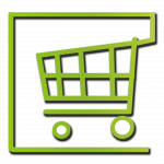 green shopping cart illustration